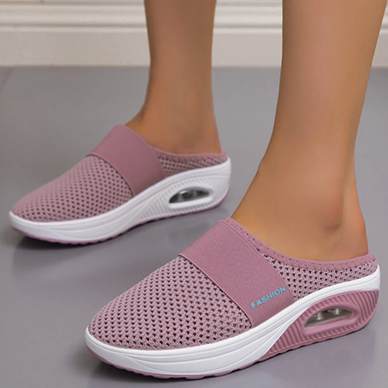Women Shoes Sneakers Wedge Mesh Trainers Ladies Shoes Female Slides Shoes Ladies Orthopedic Walking Slippers Cushion Sandals - Women's Vulcanize Shoes - AliExpress