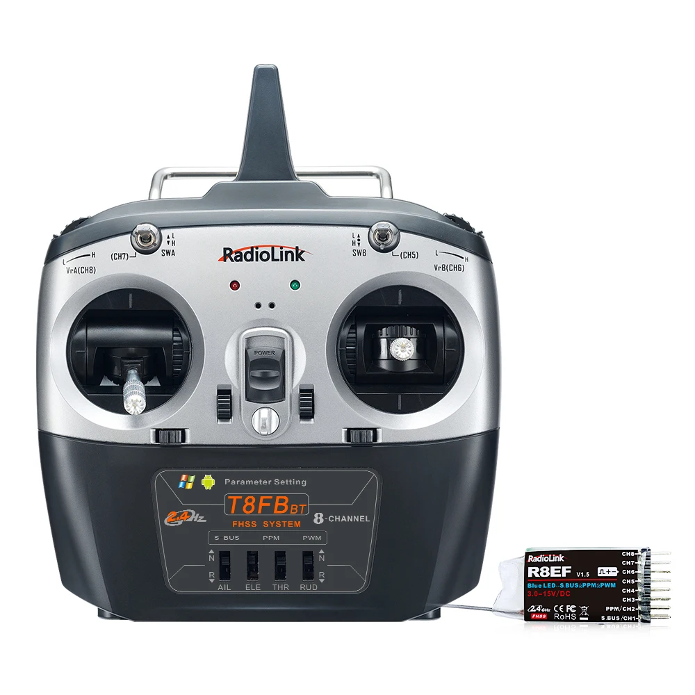 RadioLink T8S 8CH RC Transmetteur 2.4GHz Bluetooth pour Drone Avion Voiture Bateau
