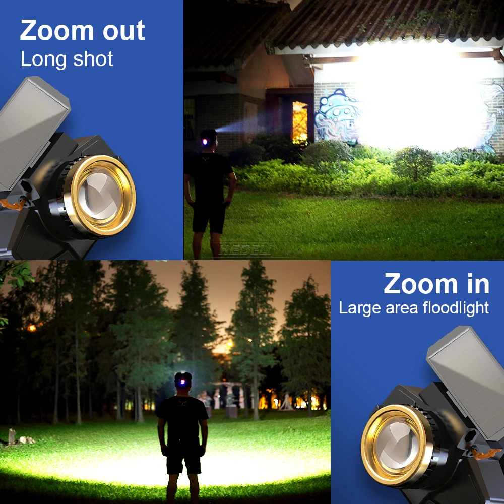 2023 Upgrade Headlight Led Head Flashlight USB Rechargeable Led 