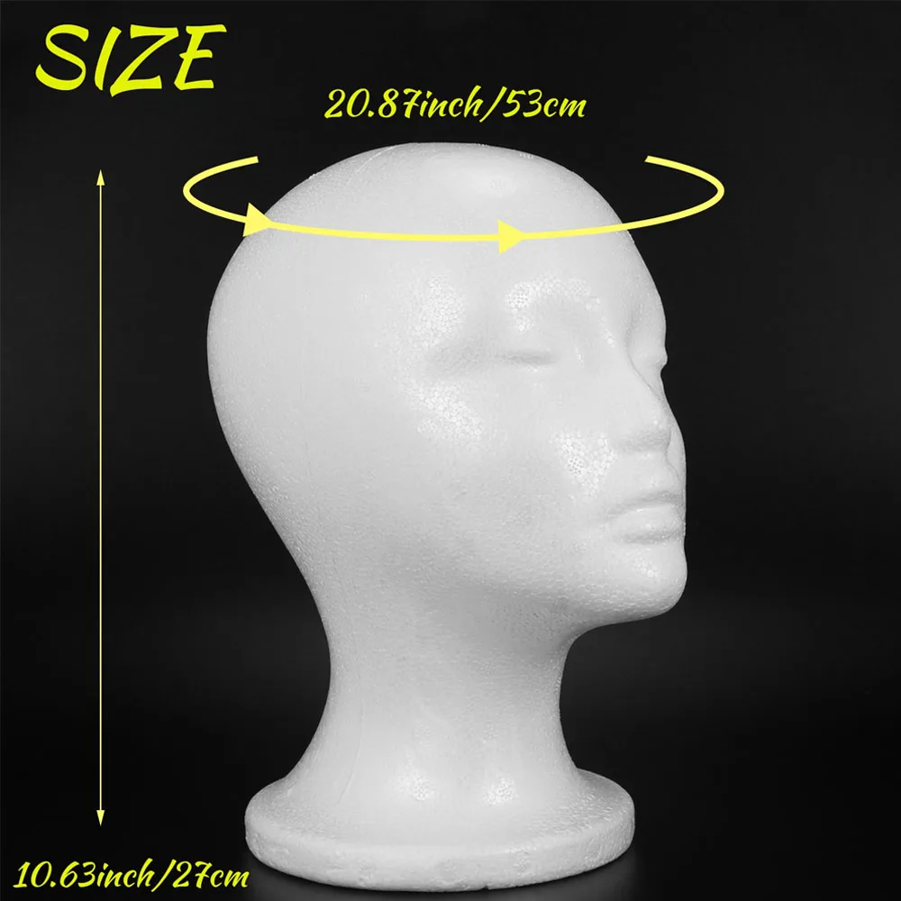 Foam Mannequin Head Female Hat Wig Display Stand Rack