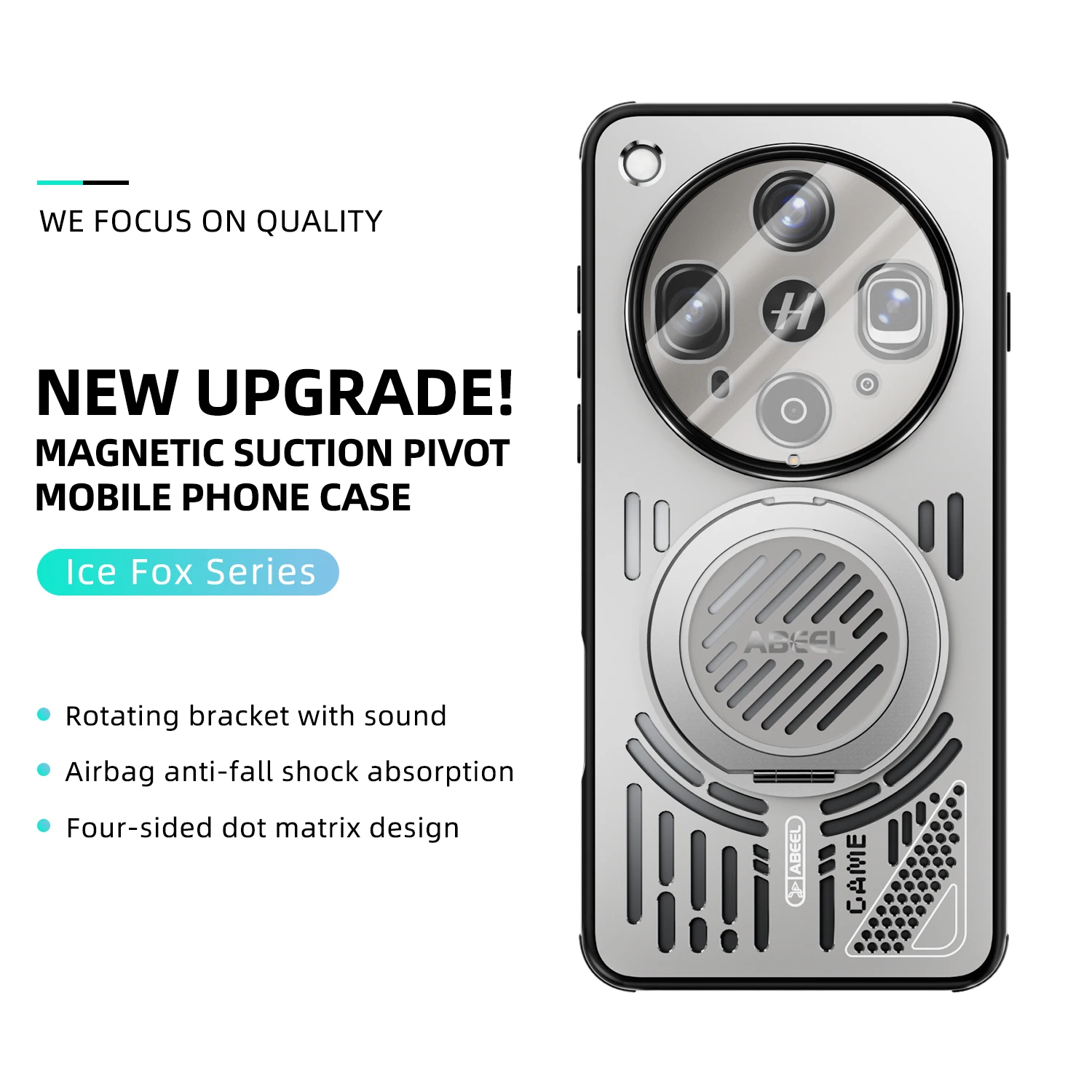 Enhanced Protective Magsafe Phone Holder with Heat Dissipation and Magnetic Back Cover