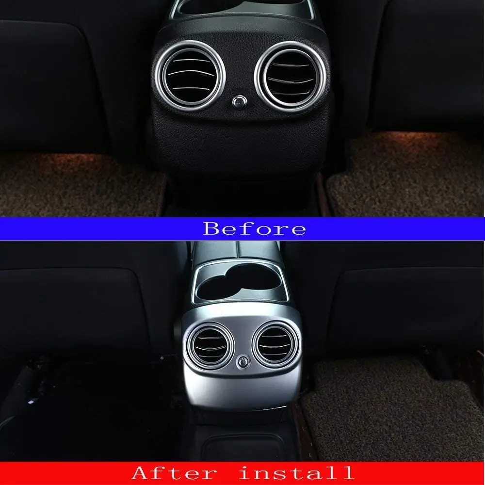 

Center Armrest Rear Storage Panel Air Conditioning Vent Outlet Decorative Frame Cover For Mercedes Benz E Class W213 2016-2018