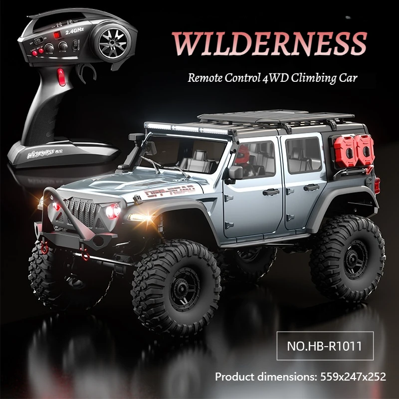 HB 1/10 4WD R1011 New Upgraded Wrangler RTR RC Electric With Capstan Differential Lock Climbing Off-Road Vehicle Model Adult Toy 1