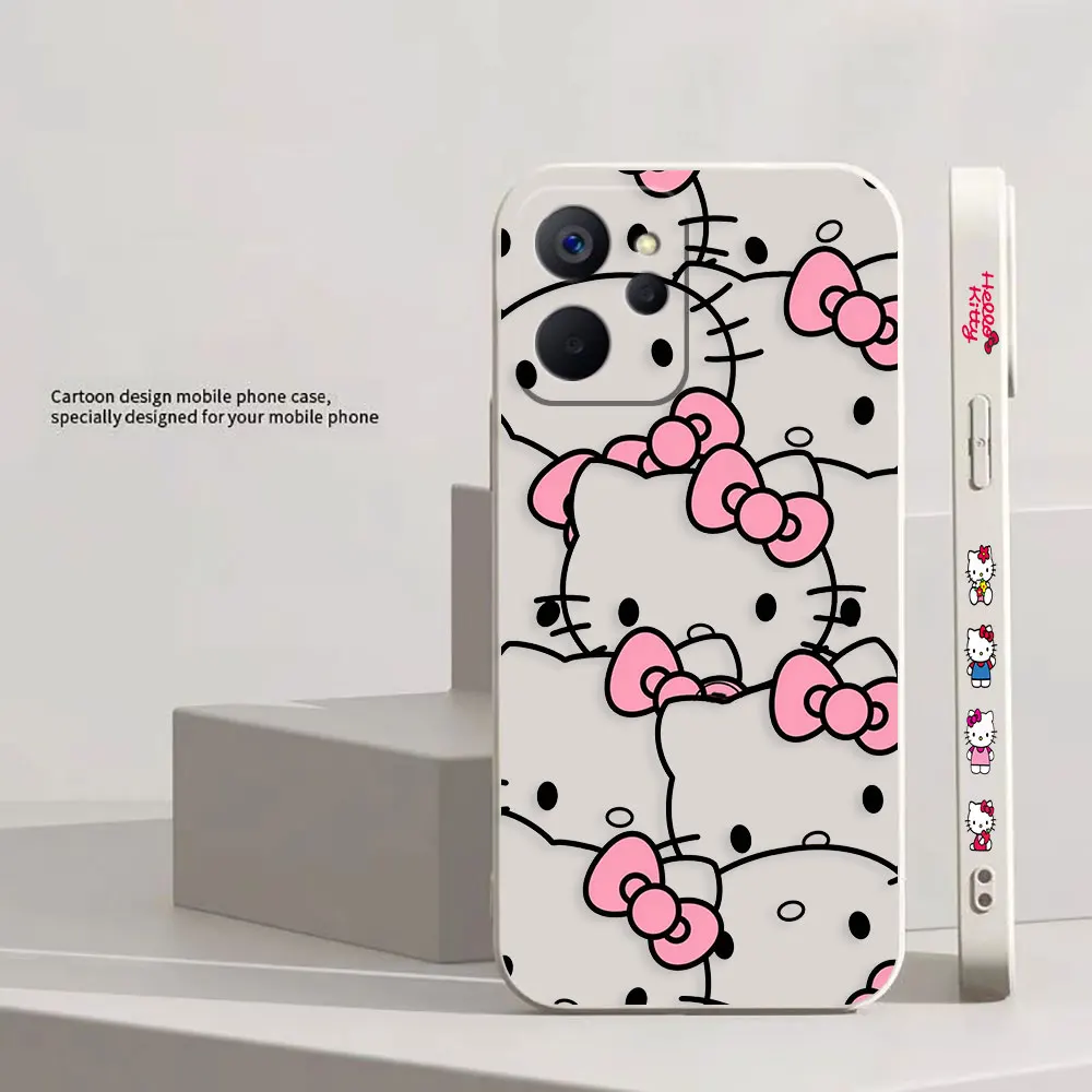 thumbnail image 1 of Cute Hello K-Kitty Line Cat Phone Case For OPPO Realme 10 9 8 8I C30 C31 C33 C35 C55 GT NEO 2 3 5 NARZO 50 5G Case Funda Shell, 1 of 5