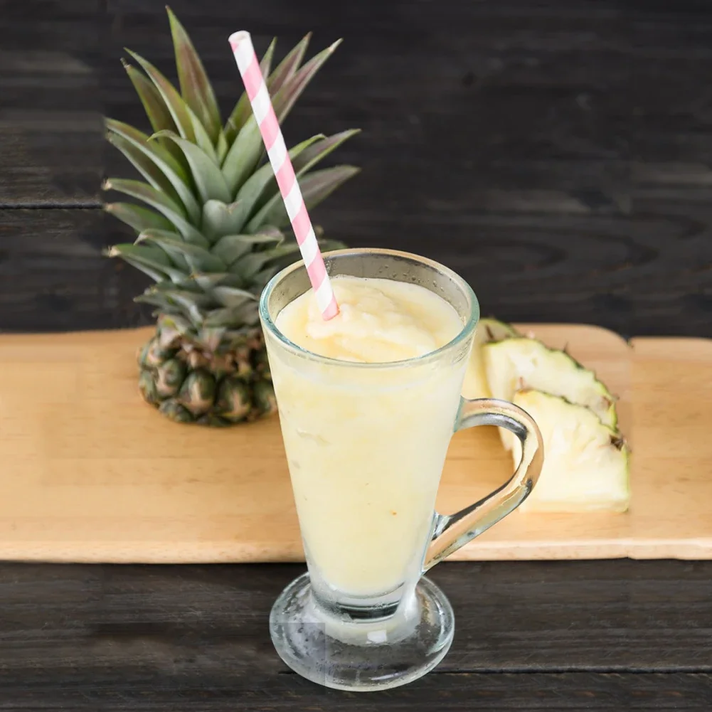 Disposable Plastic Straws 25-100PCS for Drinking Kitchen Cocktail Striped Bedable Straw Bar Party