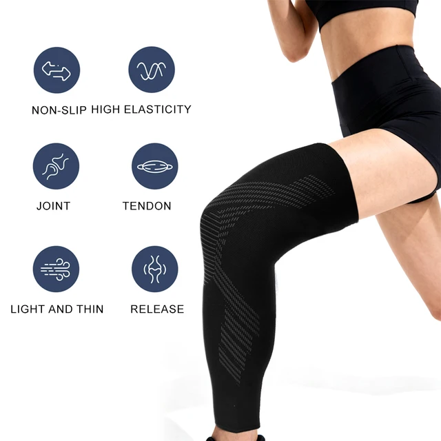 1/2PCS Compression Leg Sleeve Full Length - Knee & Calf Support for Pain Relief - Sport & Workout Leg Sleeves for Men & Women 3