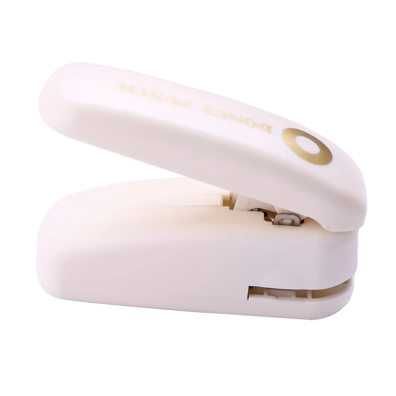 

KW-TRIO 1Set Hole Puncher Loose-Leaf Paper Hole Reinforcement DIY Scrapbooking White