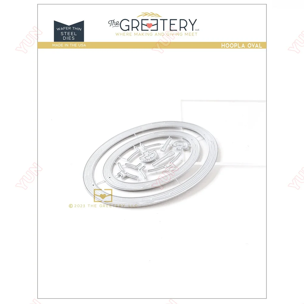 

Hoopla Oval Die metal cutting dies for diy scrapbooking album paper card embossed template Handmade greeting cards