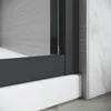 Shower Door 56-60 in W X 72 in H, Black Sliding Shower Glass Door Adjustable Semi Frameless Shower Door 6