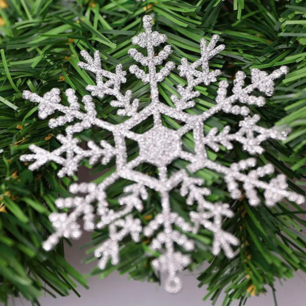 

Room Snowflake Decorations Festive Snowflake Ornaments Sparkling Glitter Decorations for Christmas Tree Create Atmosphere