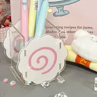 Acrylic Fish Cake Pen Holder Cute Dog Pen Holder Large-Capacity Desktop Stationery Pen Storage Box Home Office Supplies 3