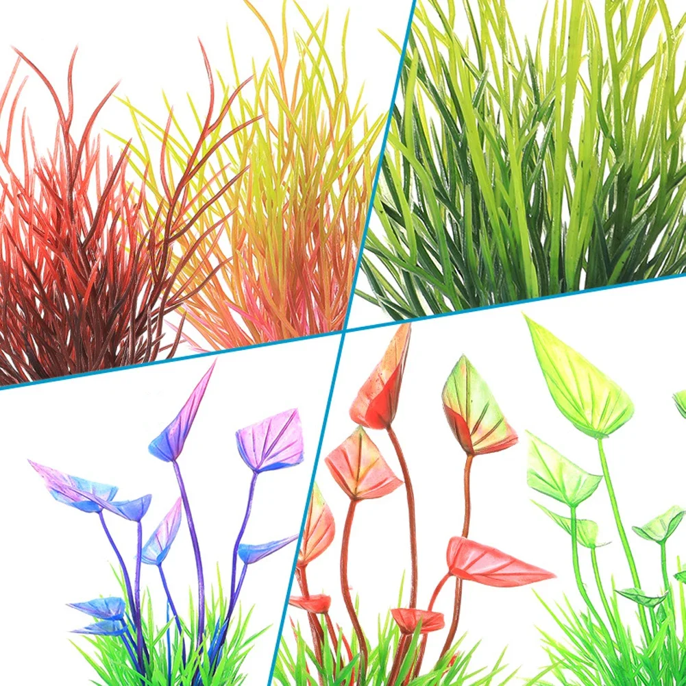 1Pc Colorful Dense Artificial Aquatic Plants for Aquarium Decoration Fish Tank Decoration Accessories Water Weeds Ornament