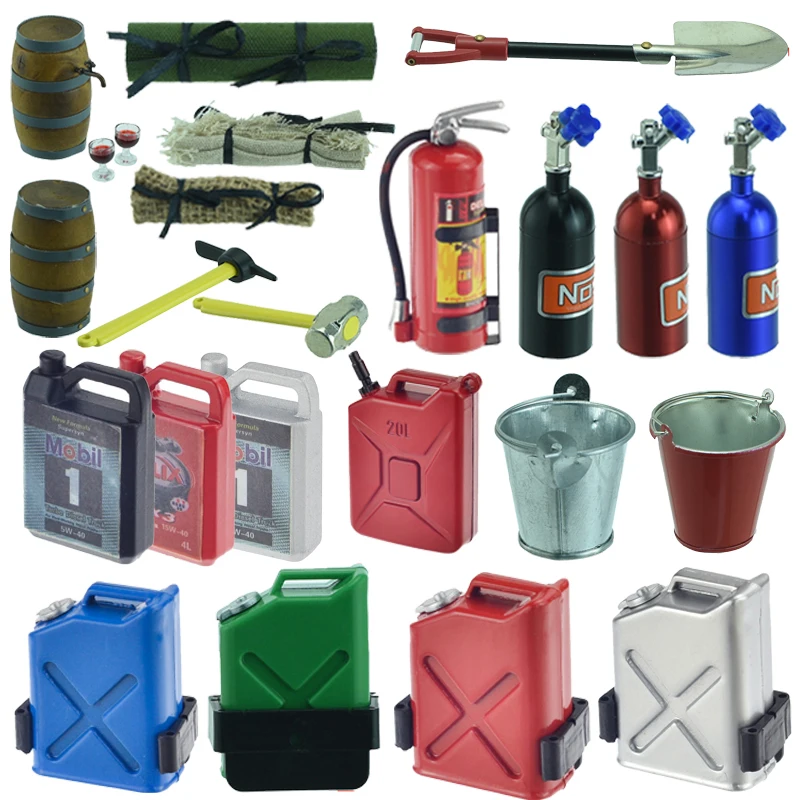 Ensemble bidon d’essence , Baril , Extincteur , Pelle et Filet grandeur 1/24 (WAGACC24BESCNR) main image 0