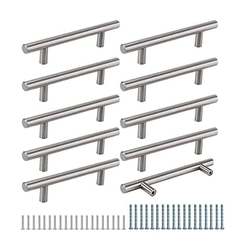 

20 Pack Silver Door Knobs Kitchen Cabinet Pulls Furniture Handles Brushed Drawer Handles