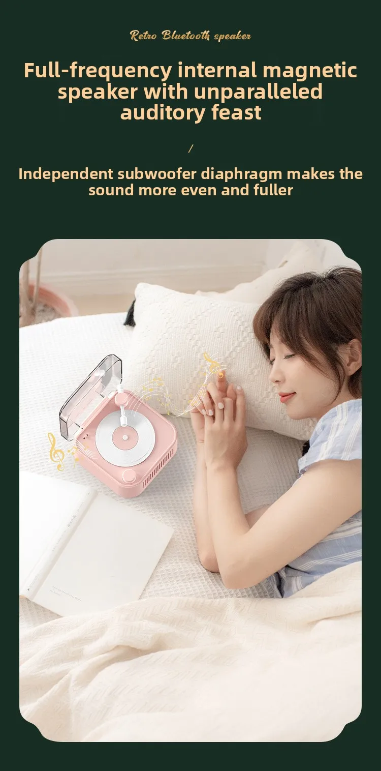 New Retro Bluetooth Speaker For Outdoor Home High Quality Wireless Speakers Creative Product.Aux TF U Disk Portable_voghion.com