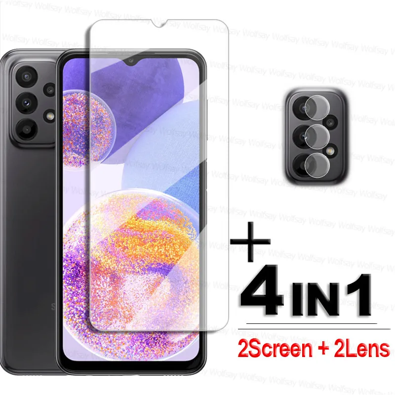 

9H Glass For Samsung A23 Screen Protector Glass Samsung A23 4G Tempered Glass 9H Protective Lens Film For Samsung A23 6.6 inch