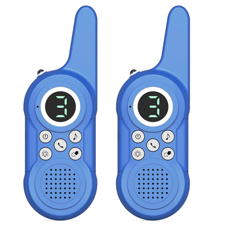 

1 Pair Walkie Talkies Blue ABS For Kids Toy Gift 3KM Long Range Outdoor Camping With Flashlight Gifts For 3-12 Year Children