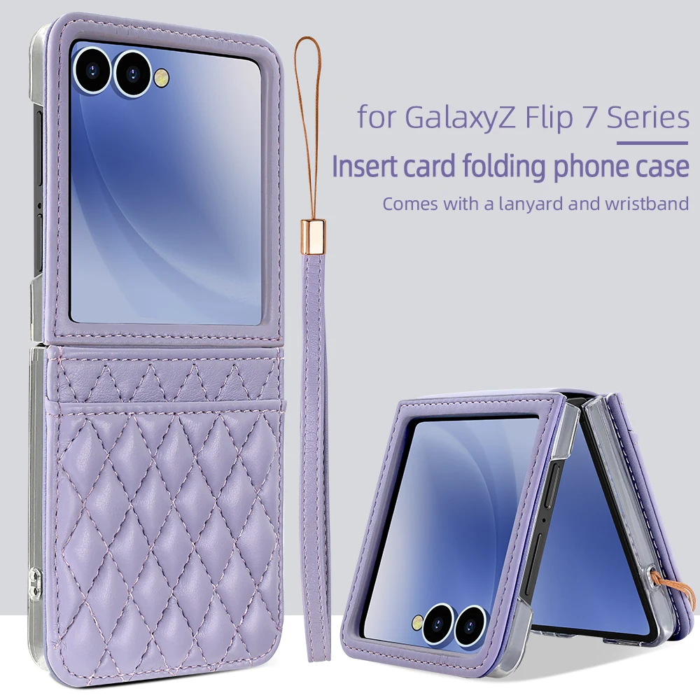 Stylish Phone Case with Card Slot, Telescopic Hinge Protection & Wrist Strap