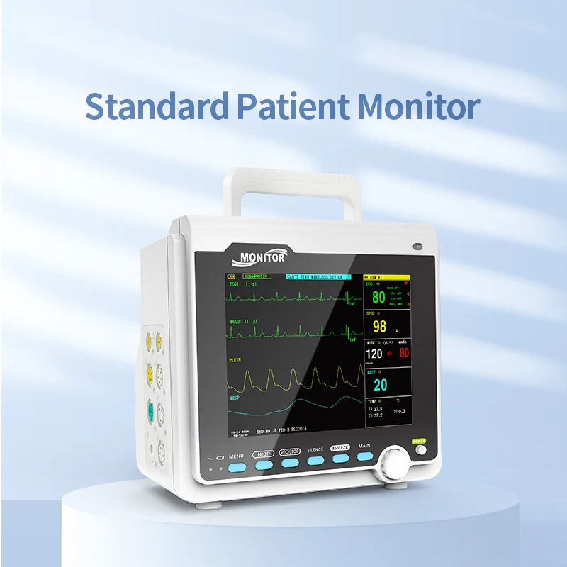 מוניטור מטופל CONTEC CMS6000 Mutli-Parameter ECG/NIBP/SPO2/PR/RESP/TEMP ICU מוניטור סימן חיוני אופציונלי ETCO2 ותיק נייד