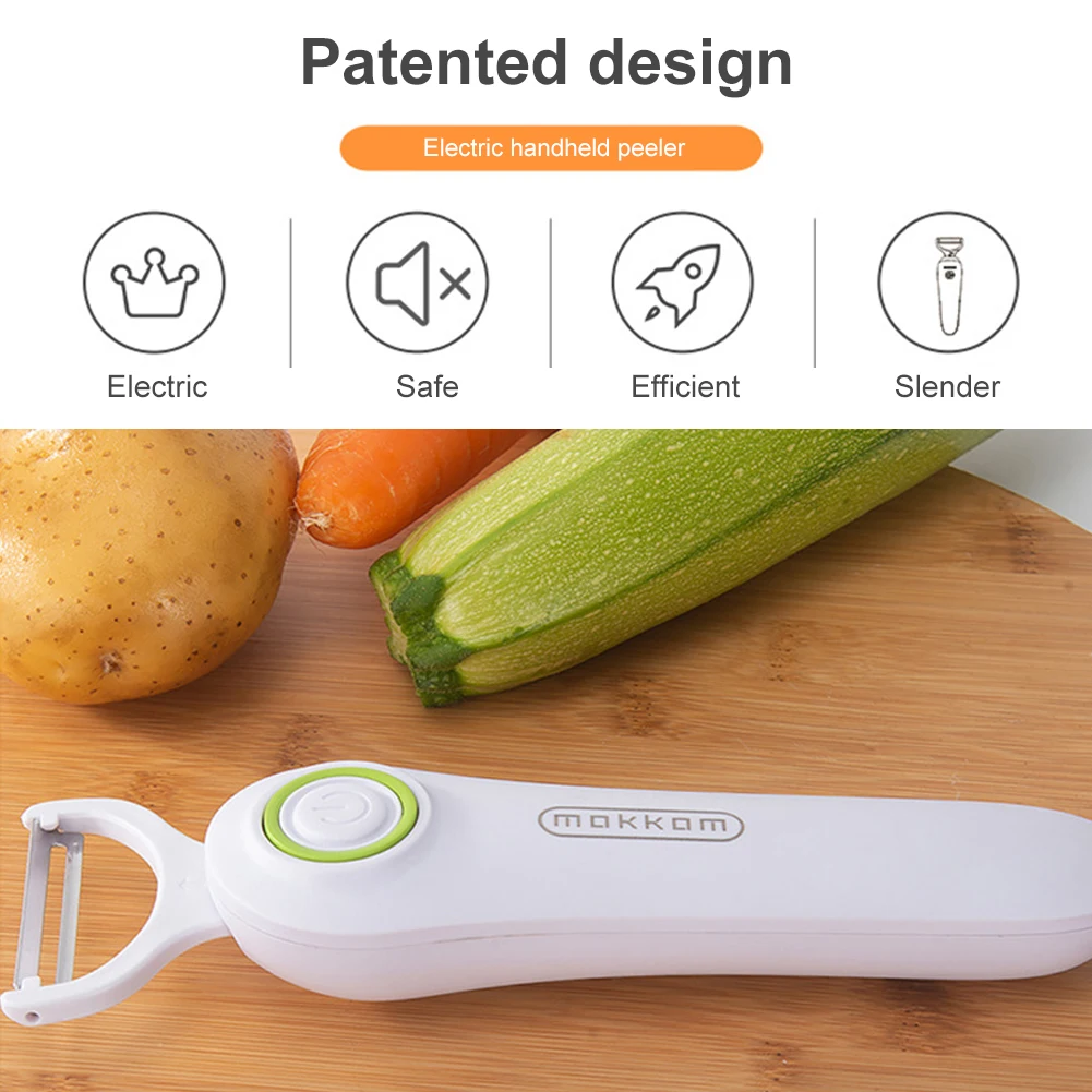 Electric Potato Peeler Handheld Fruit And Vegetable Peeler Usb Rechargeable  Interchangeable Stainless Steel Blades Kitchen Tool - Fruit & Vegetable  Tools - AliExpress