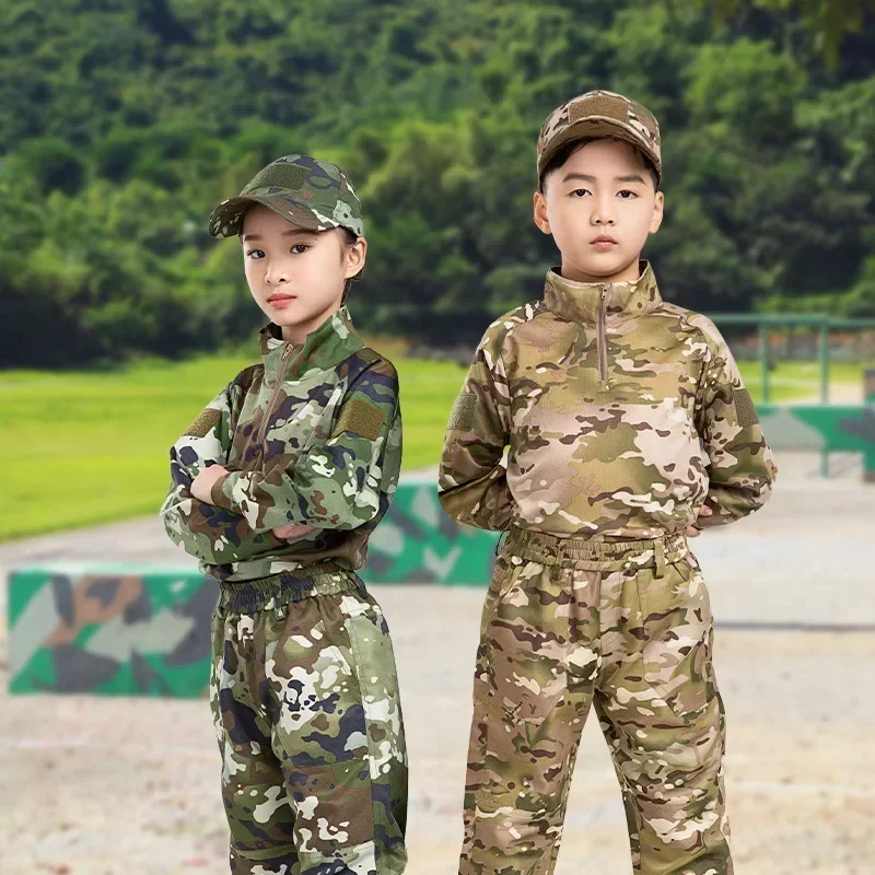 Children\'s Camouflage Suit Summer Frog Camp Training Suit Primary School Kindergarten Military Training Clothes