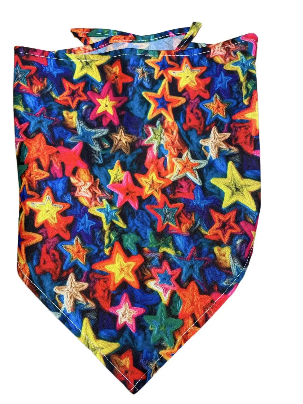 60pc/lot Cartoon3D Flower Rainbow Printing Puppy Cat Dog Bandanas Scarf Tie Handkercheif  Pet Accessories Grooming Products CH71 2