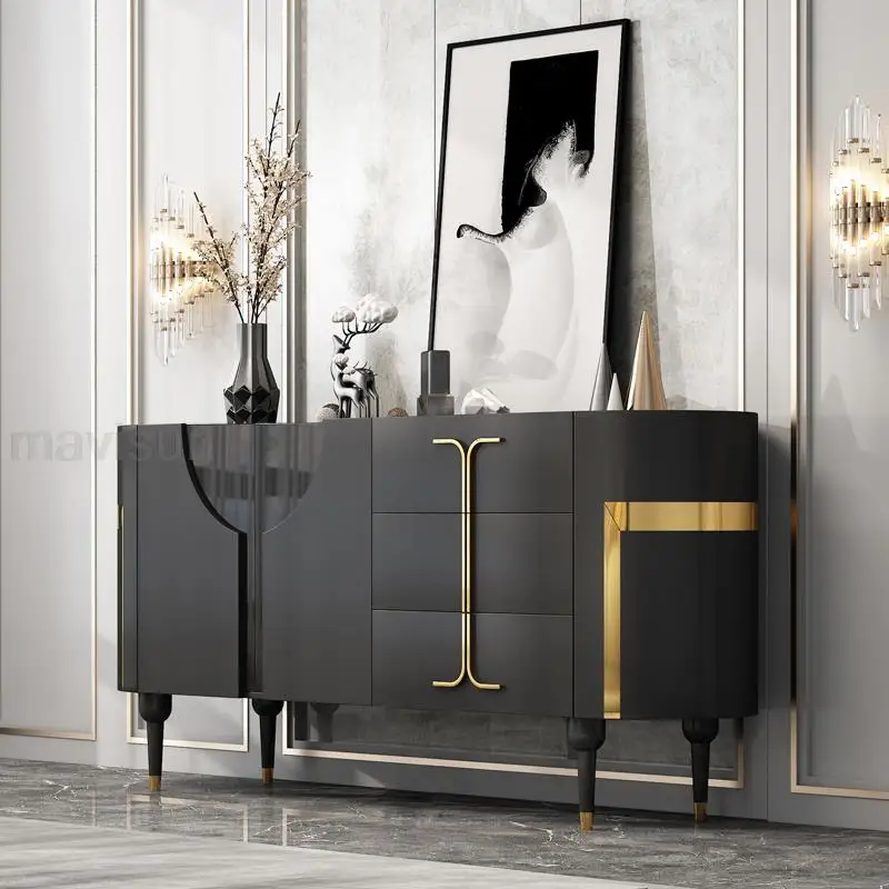 Italian Hot Sale Dining Room Storage Cabinet Multifunctional Space-Saving Home Furniture Kitchen Locker With Drawers