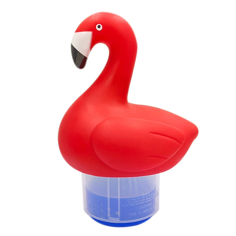 

Solar Pool Chlorine Floater with Light Inflatable Flamingo Floater Glow In The Dark Floating Chlorine Dispenser for Pool Hot Tub