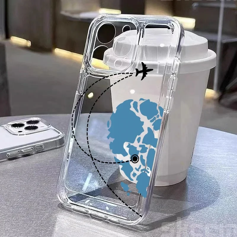 Wanderlust Airplane Route Design Phone Case