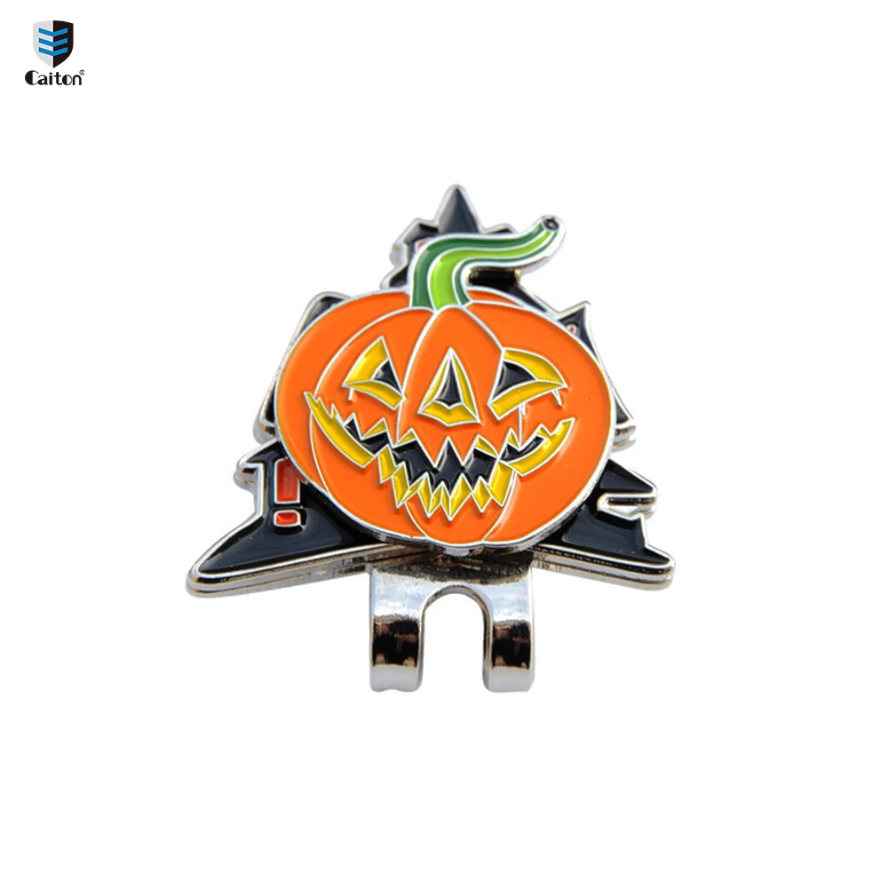 Caiton Golf Hat Clip-Stainless Steel Festival Style, with Magnetic Ball Marker-Halloween Theme Golf Accessory