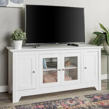 Wood Universal TV Stand with Storage Cabinets for TV's up to 58