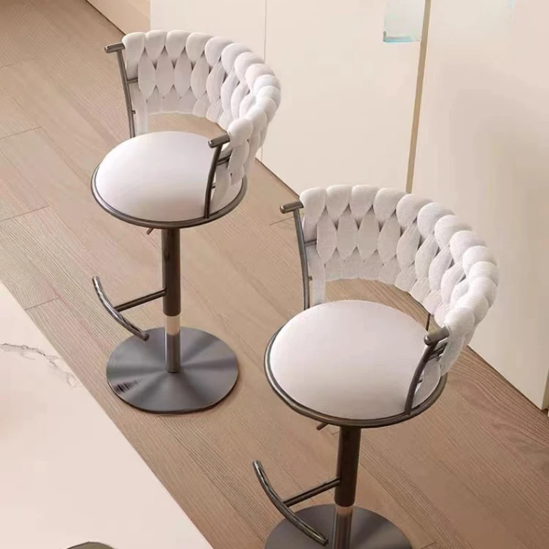 

Minimalistic Designer Bar Chairs Height Adjust Luxury Office Kitchen Accent Chair Modern Island Banqueta Salon Furniture BY-139