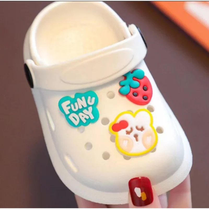 Boys Girls Cute Cartoon Beach Slippers Sandals Kids Garden Shoes Outdoor Children Slippers Baotou Anti-kick Water Shower Slipper 5