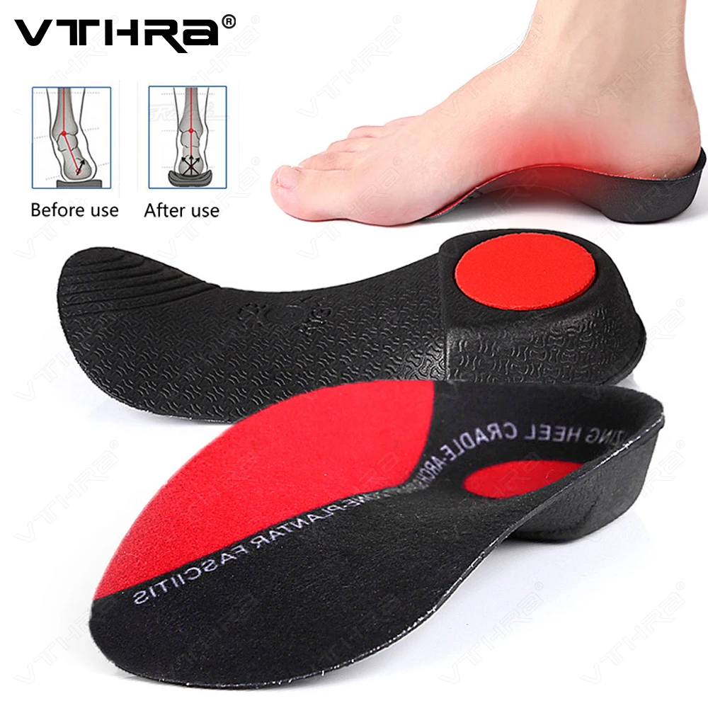 VTHRA Orthotic Shoe Accessorie Insert Insoles Hard Arch Support 3.5cm