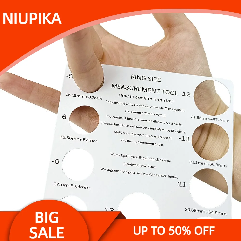 NIUPIKA Ring Sizer Measuring Tool Measure Finger Rings Sizing Set