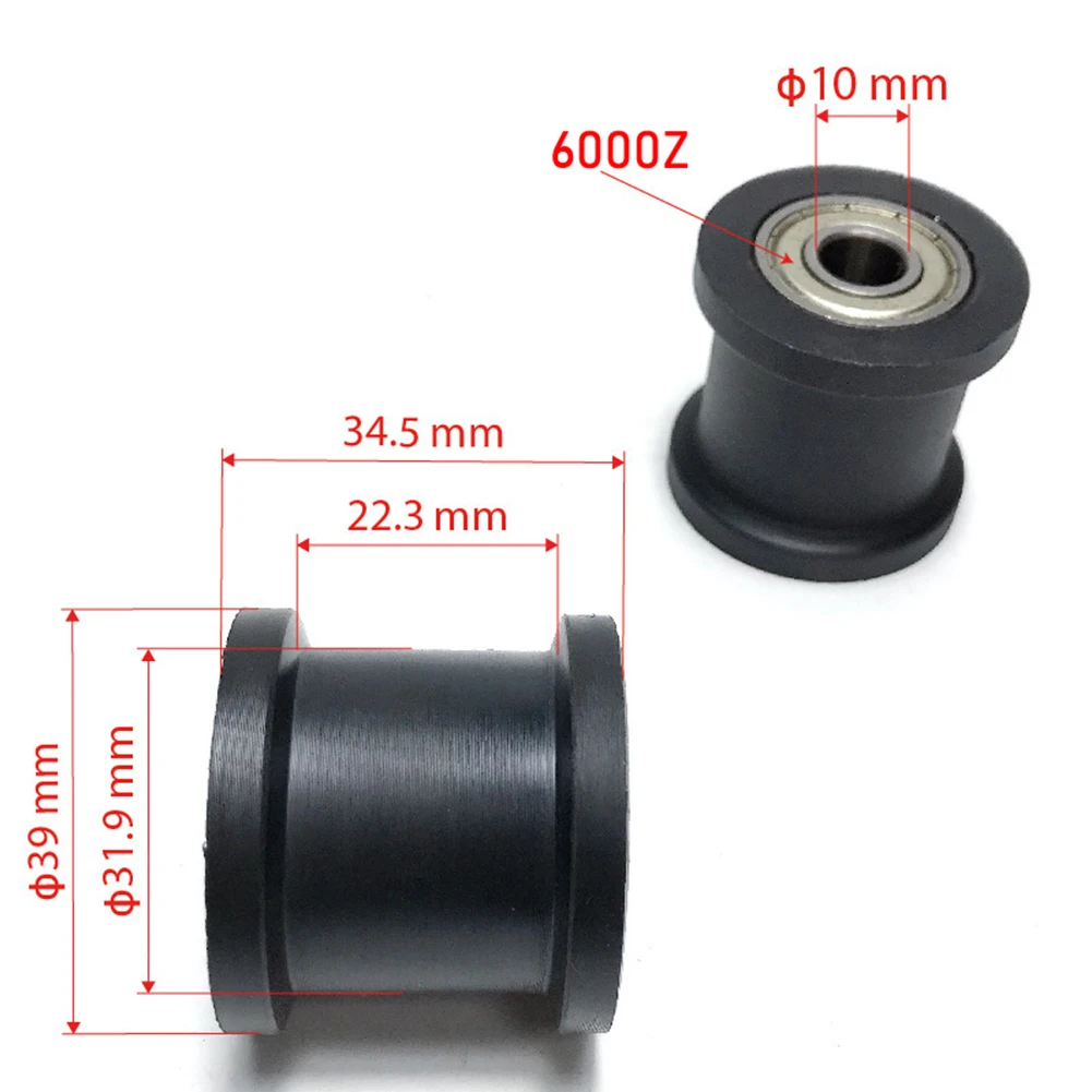 For Abdominal Machine 6000Z Bearing Rollers Black Weight Support Inner Diameter 10mm Large Outer Diameter 39mm
