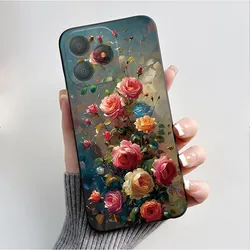 Fashion Butterfly Flower Soft Silicone Back Cover - Stylish Protective Phone Case for Blackview Wave 8C (HEI - TPU326)