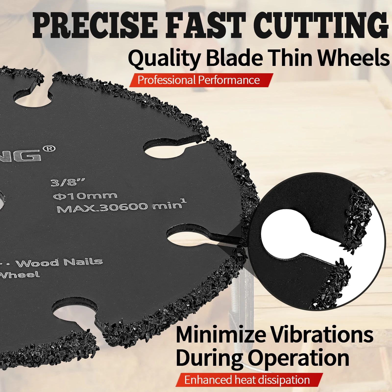75mm Mini Cutting Disc 3" Diamond Circular Saw Blade Set For Wood Metal Stone Granite Marble With Mounting Mandrel