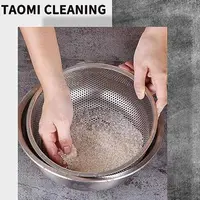 16.5cm-31.5 cm Stainless Steel Vegetable Basin New Style Fruit Basket Rice Sieve Wash Colander Food Pot 5
