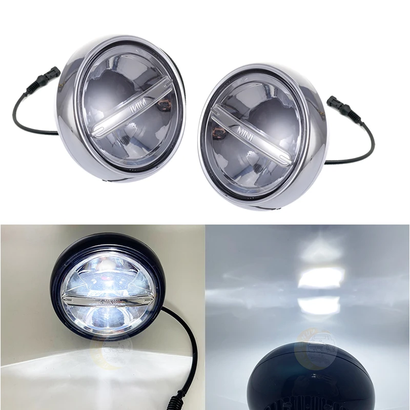 Black and Chrome Finish LED Rally Driving Lights For MINI Cooper LED Front  bumper grille lights - AliExpress