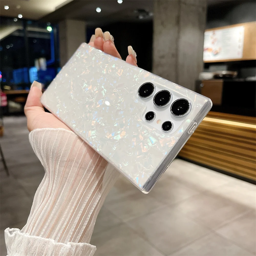 Glitter Dream Shell Marble Soft Silicone Phone Case Cover