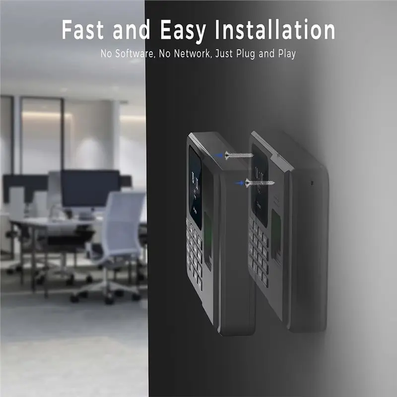 CJSD-EU 플러그 지문 인식 생체 인식 기계 시스템 전기 시간 기록기 기업용 직원 키패드