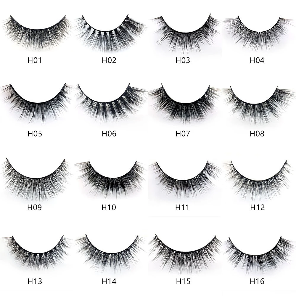5 pairs Nature False Eyelashes Soft 3D faux Mink Eyelashes Short Curled Natural Eyelashes Hand-made Delicate Lashes makeup tools