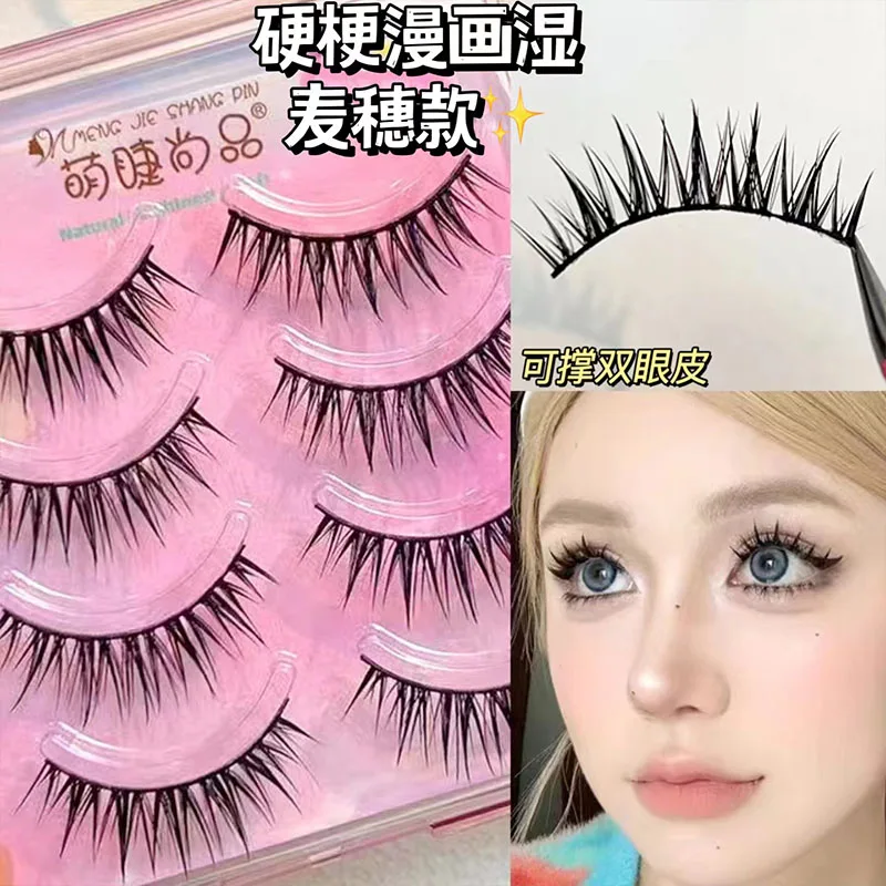 4 Pairs New 3D Natural Long Cross Soft Flase Eye Lashes Extension Thick Fake Eyelash Makeup Extension Beauty Tools sace lady long eyelashes makeup thick eyelash 3d false lashes natural make up 5 pairs beauty extension tools cosmetics