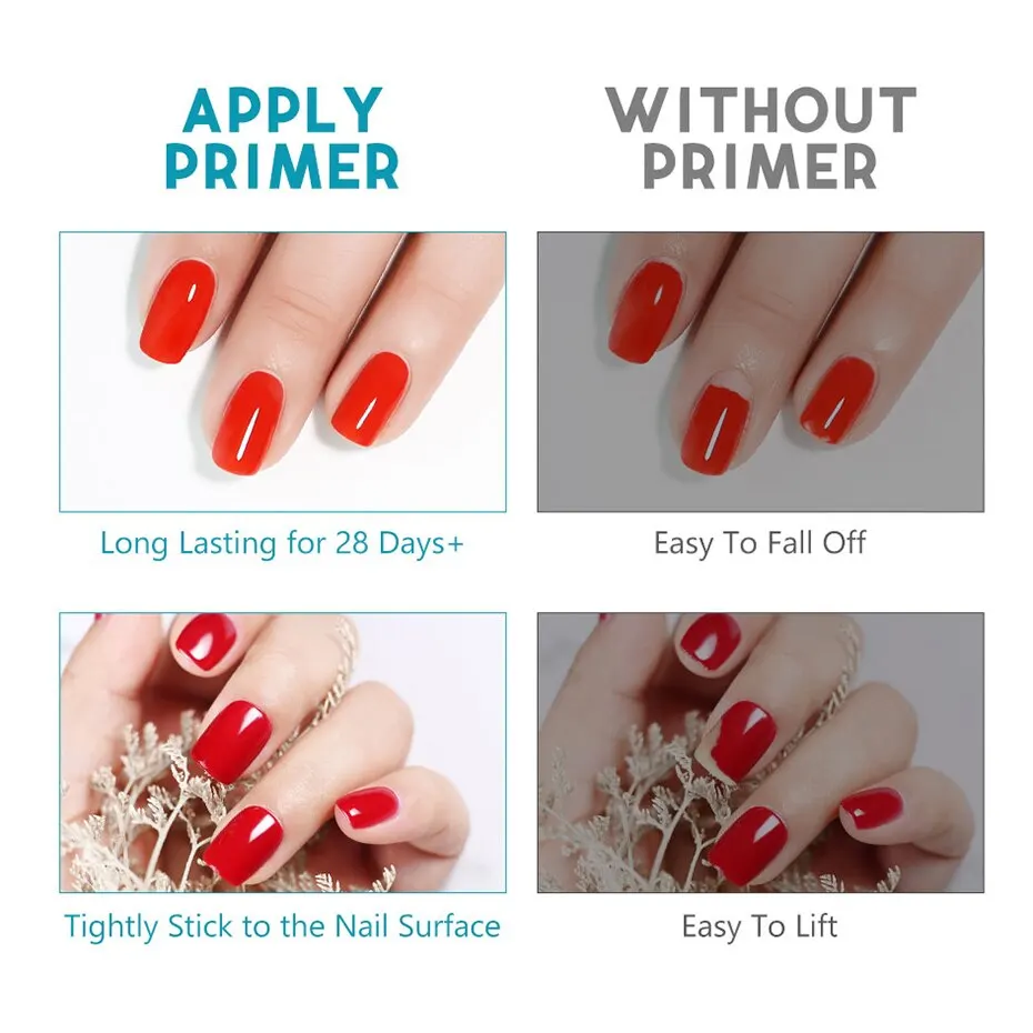 3pcs Nail Prep Dehydrator + Nail Primer + Base Coat Gel Polish Ph Bonding Agent Soak Off UV Gel Function Polish Varnishes