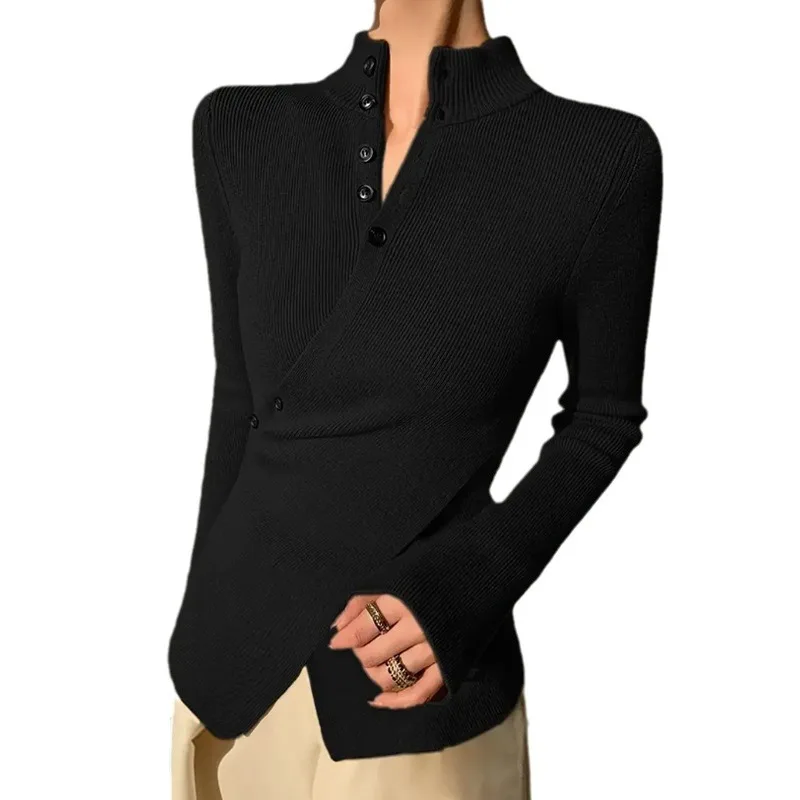 Women Knitted Turtleneck Sweater Autumn Spring