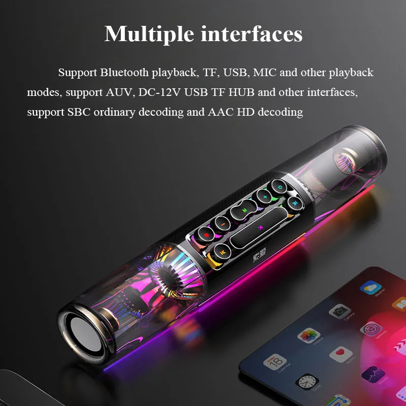 US $47.66 - 62.47 3D Surround Soundbar Computer Speaker Wired LouldSpeakers Subwoofer music center larger power Sound bar for Laptop PC Theater TV
