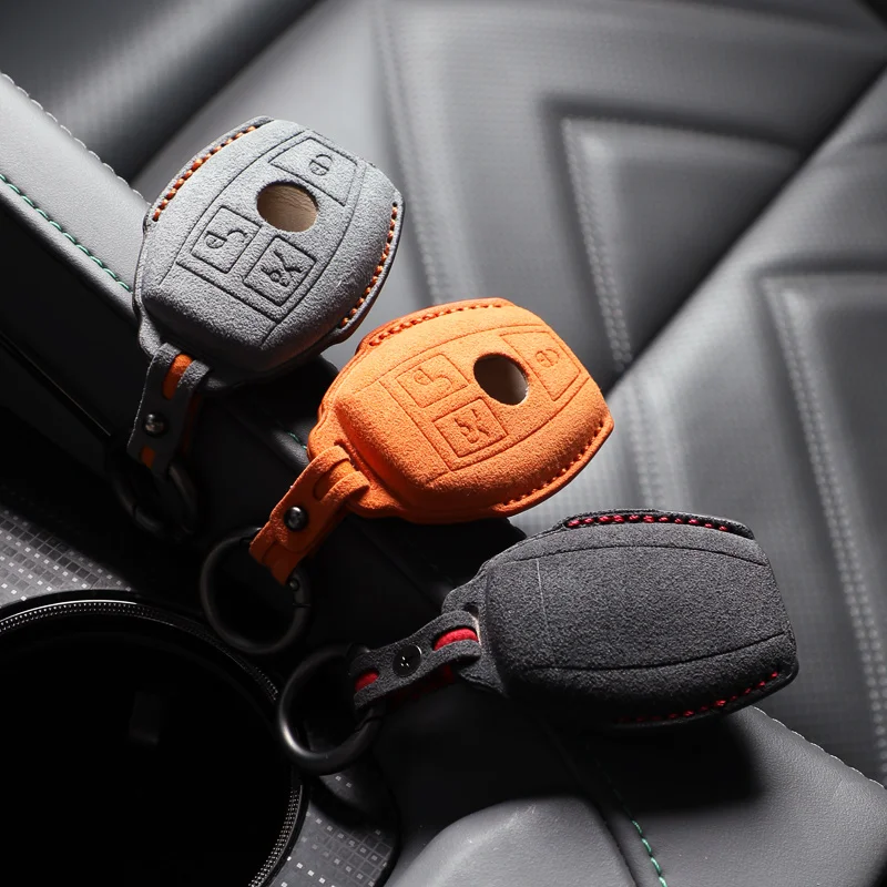 Portachiavi Per Auto In Pelle Scamosciata Cover Shell Portachiavi Per Mercedes Benz Cls Cla Gl R Slk Amg A B C Classe S Accessori Per La Protezione Re