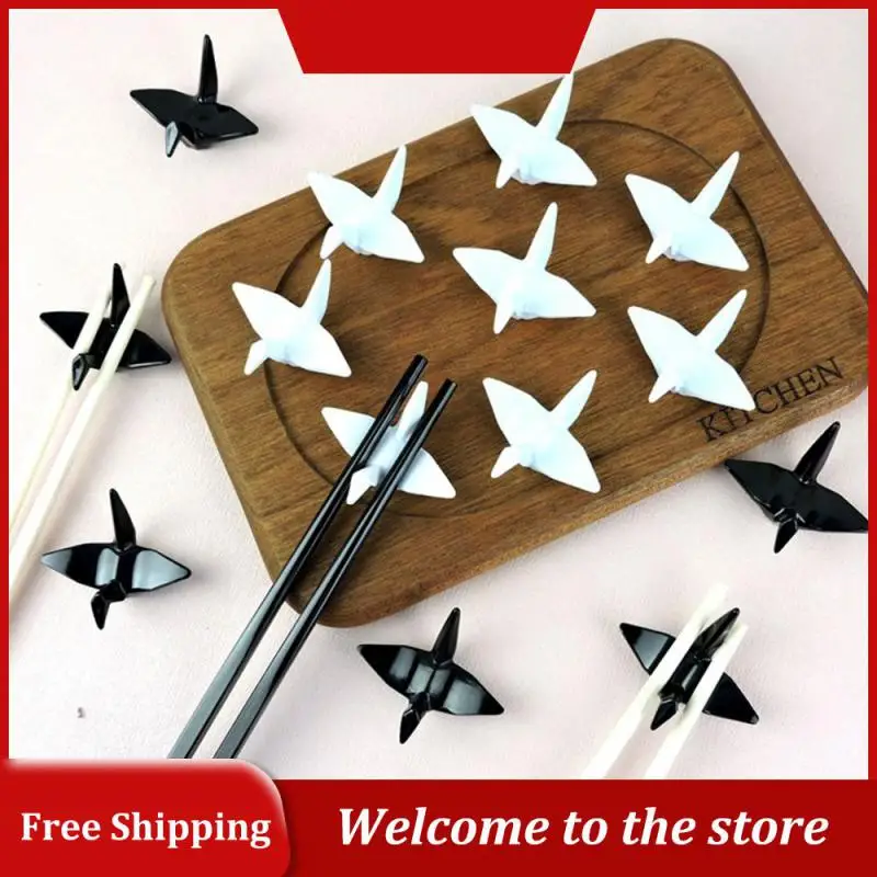 

Chopstick Rest Table Setting Paper Crane Kitchen Bar Utensils Chopsticks Holder Home Decoration Monochrome Household Products