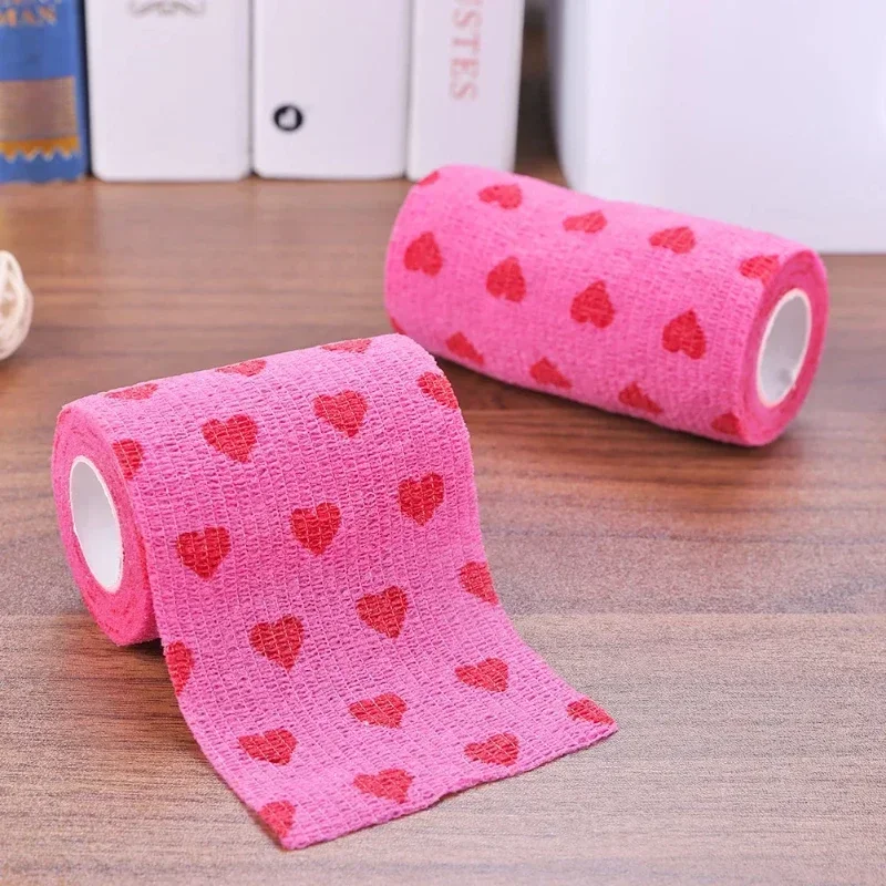 Self Adhering Bandage Pet Dog Cat Medical Breathable Elastic Non-woven Self Adherent Wound Outdoor Retractable Sports Tape